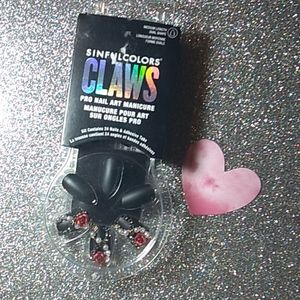 Last One! Claws Black Nails w/ roses
